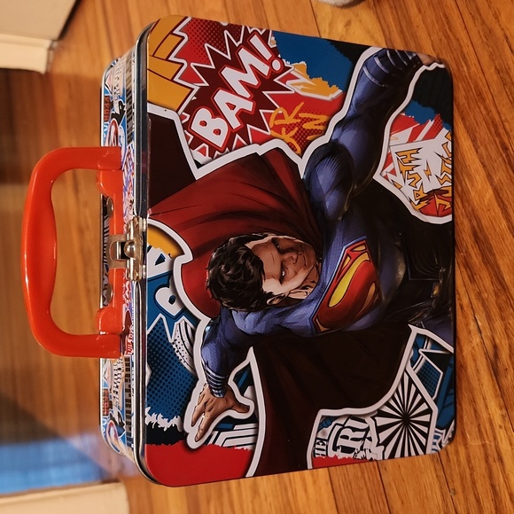 Superman/Batman comic lunch tin in great condition - Picture 3 of 6